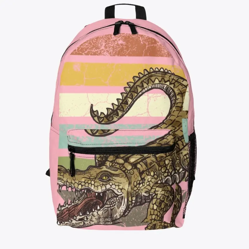 Crocodile designed back pack