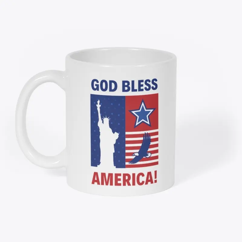 God bless America mug