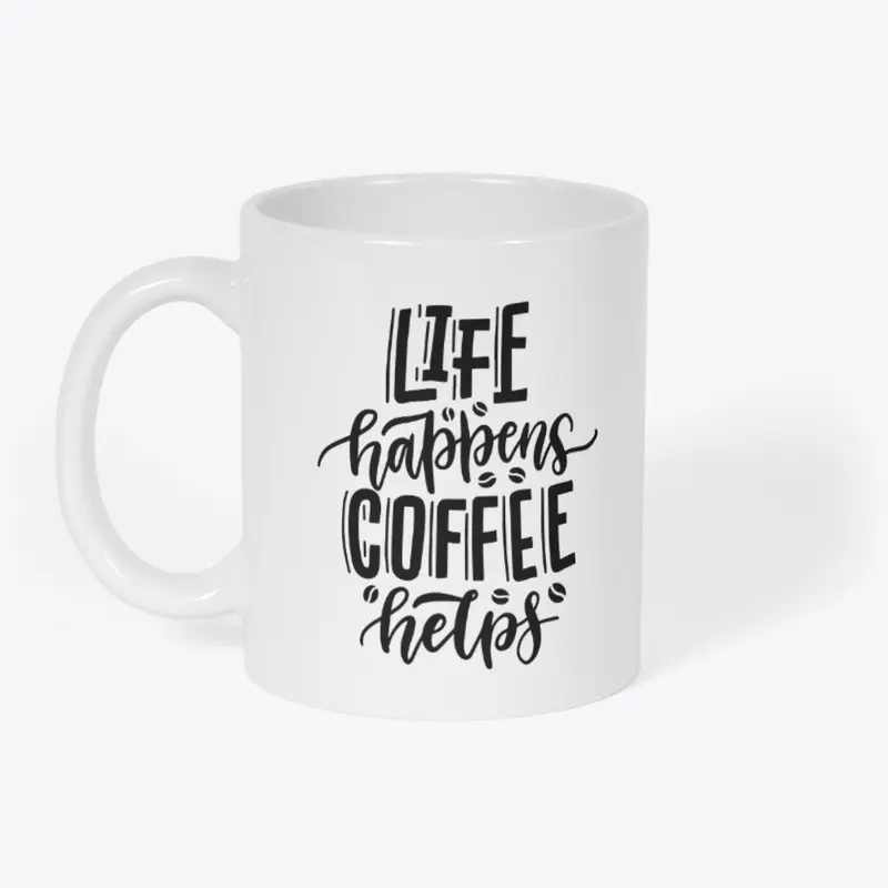 Life happens adult mug